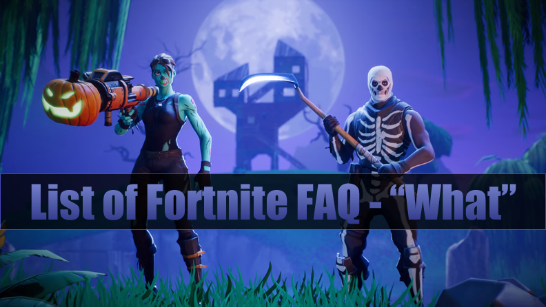 List of Fortnite FAQ - "What"