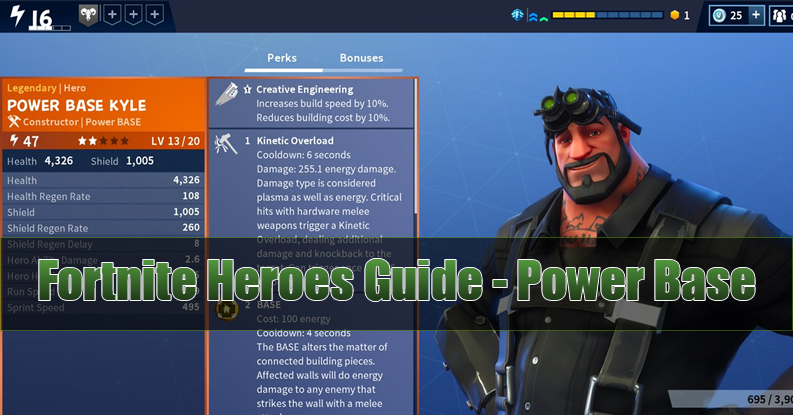 Fortnite Heroes Guide to Power BASE: Skin & Abilities