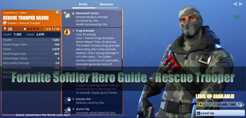 The Most Complete Fortnite Soldier Hero Guide - Rescue Trooper