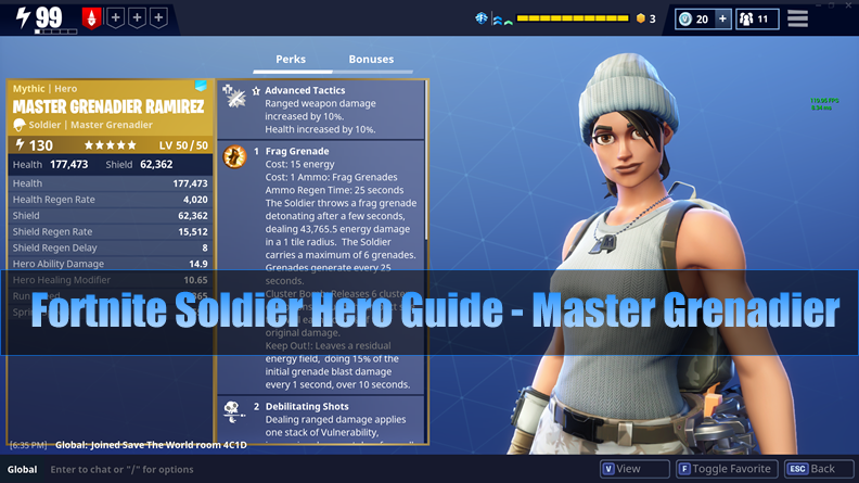 The Most Complete Fortnite Soldier Hero Guide - Master Grenadier