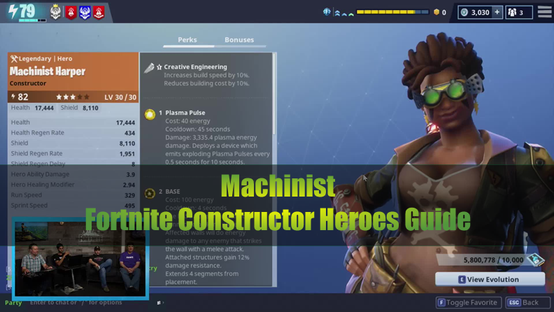 FORTnITE Constructor Heroes Guide to Machinist
