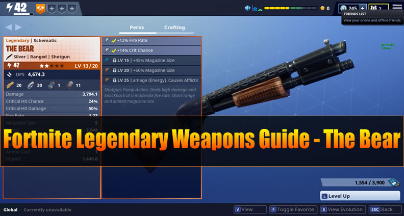 Fortnite Weapons Guide - The Bear