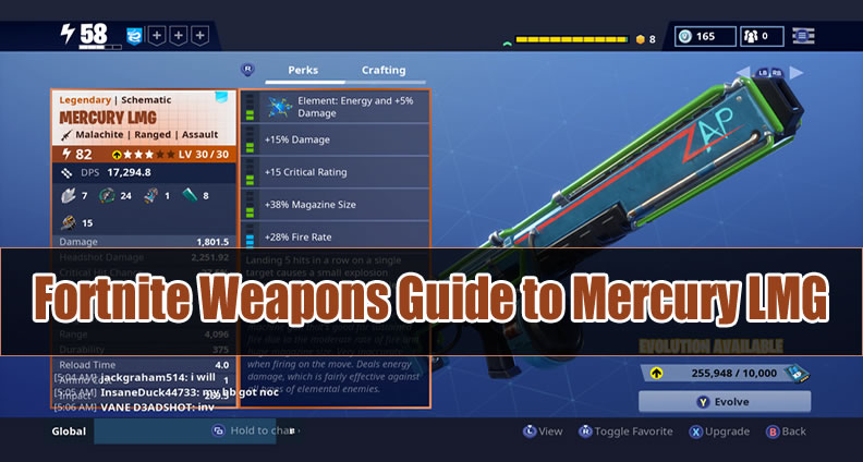 Fortnite Weapons Guide to Mercury LMG