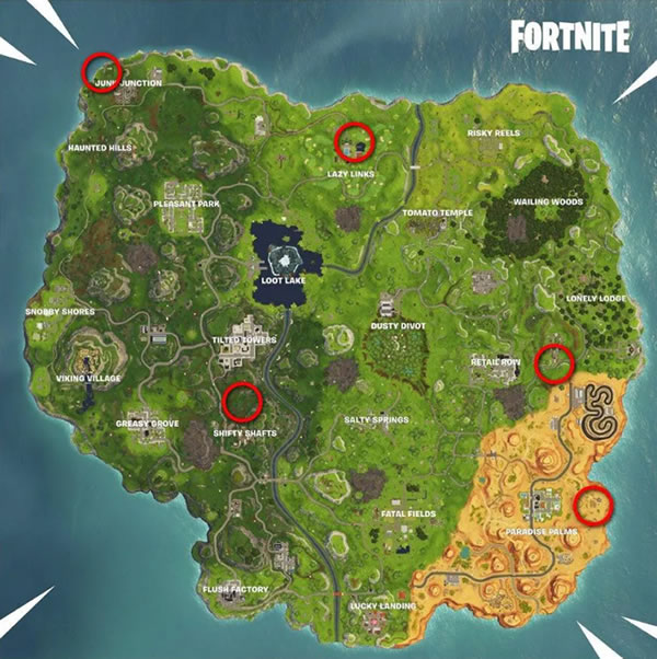 Fortnite Vehicle Timed Trials Locations