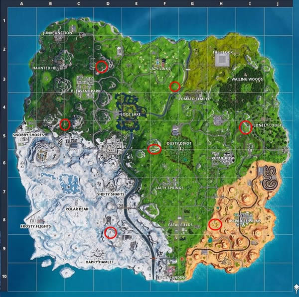 Fortnite All Expedition Outposts locations
