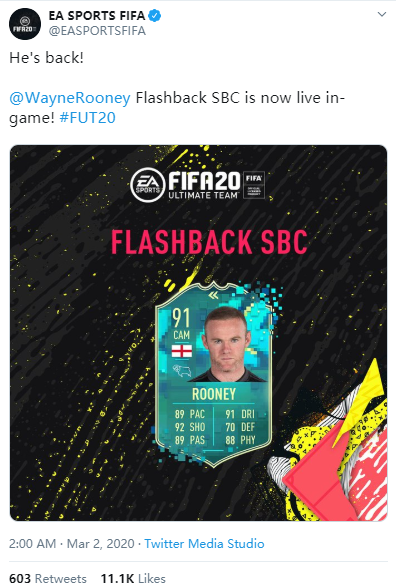 Complete The Flashback Wayne Rooney SBC In Twitter